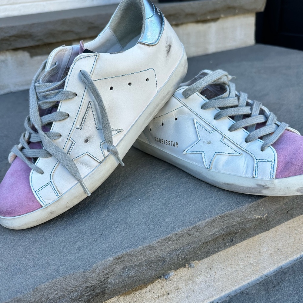 Golden Goose Superstar Sneakers with Pink and White Accents - Picture 6 of 7